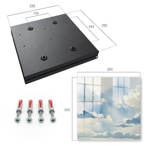 Schlüsselkasten mit Motiv Wolken am Himmel