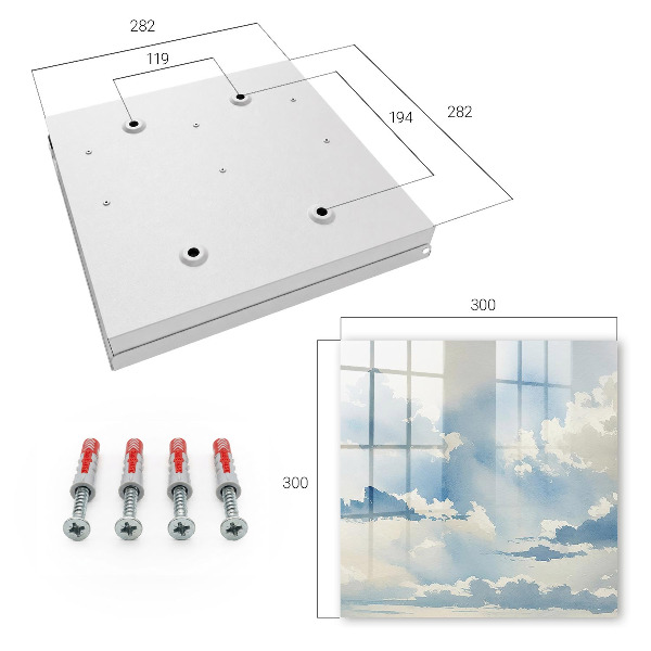 Schlüsselkasten mit Motiv Wolken am Himmel