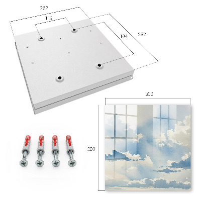 Schlüsselkasten mit Motiv Wolken am Himmel