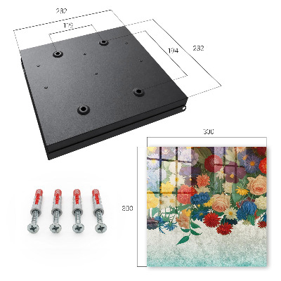 Schlüsselbox zur Wandmontage Motiv Blumenparadies