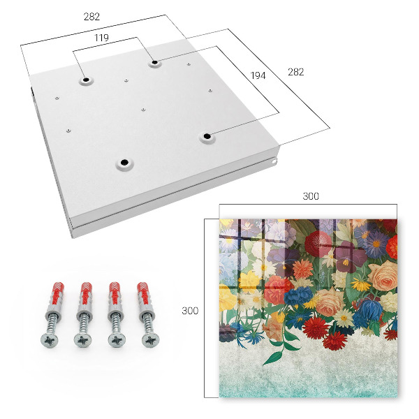 Schlüsselbox zur Wandmontage Motiv Blumenparadies