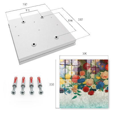 Schlüsselbox zur Wandmontage Motiv Blumenparadies