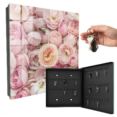 Schlüsselkasten mit Rosenmotiv