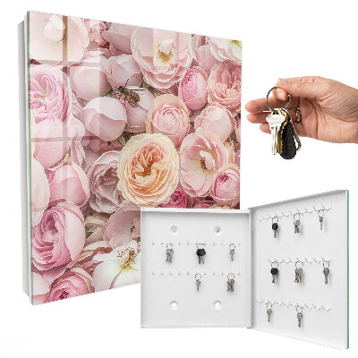 Schlüsselkasten mit Rosenmotiv