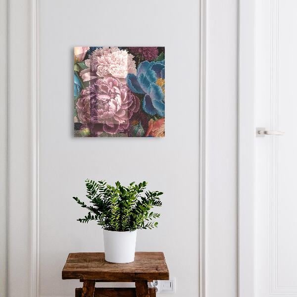 Schlüsselkasten mit buntem Blumenmotiv