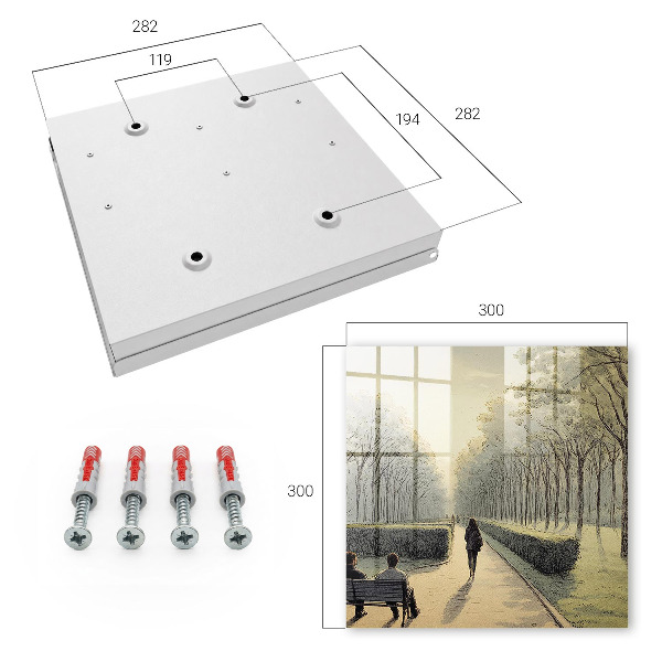 Schlüsselkasten mit Motiv Ein Spaziergang im Park