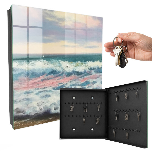 Schlüsselbox für die Wand mit Motiv Küstenlandschaft