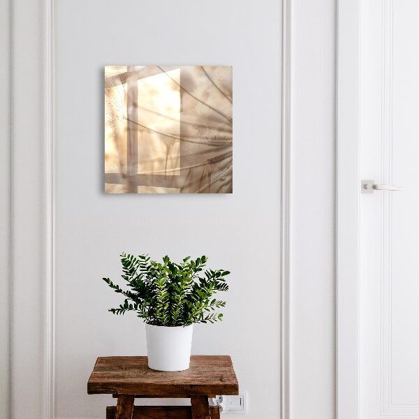 Wandschlüsselbox in Beige mit Löwenzahn-Motiv