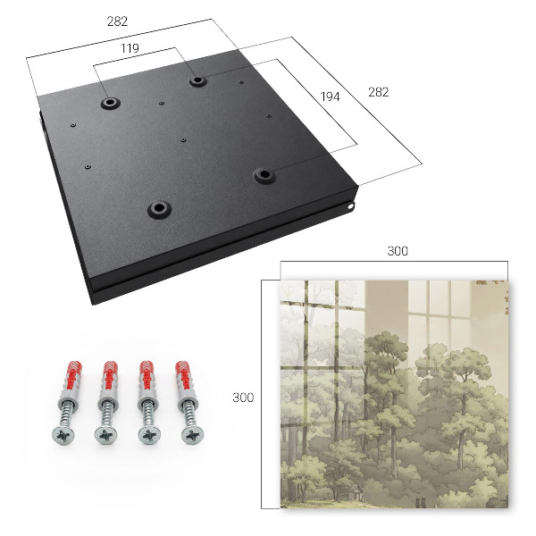 Schlüsselbox für die Wand im Design Grüner Wald