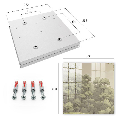 Schlüsselbox für die Wand im Design Grüner Wald