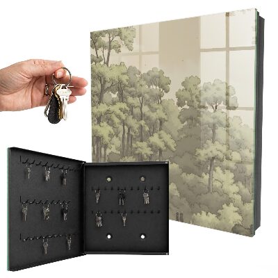 Schlüsselbox für die Wand im Design Grüner Wald