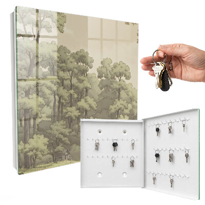 Schlüsselbox für die Wand im Design Grüner Wald