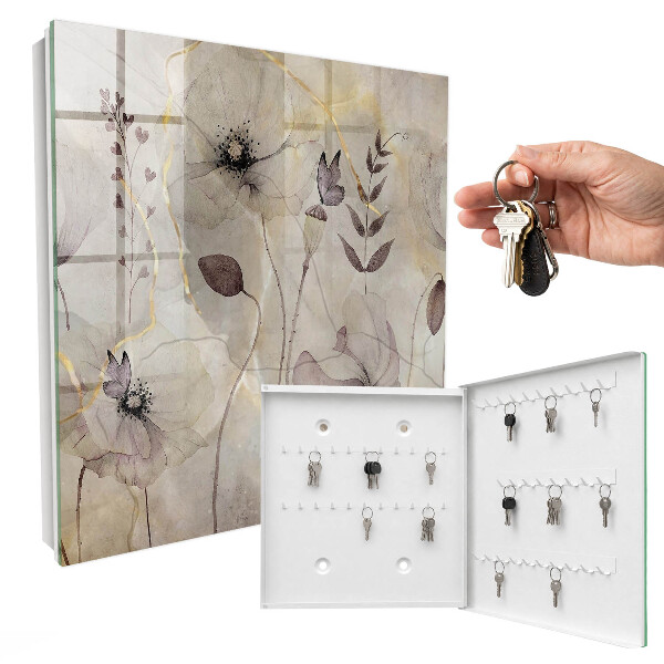 Schlüsselbox im Design Zarte Flora