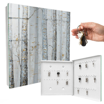 Schlüsselbox für die Wand in Birkennatur