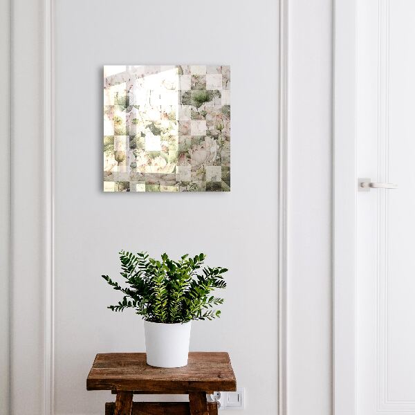 Schlüsselbox für die Wand mit geometrischem Lilienmotiv