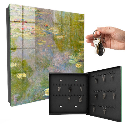 Schlüsselbox zur Wandmontage Motiv Claude Monets Seerosen