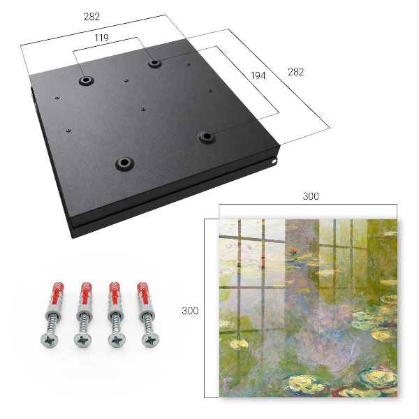 Schlüsselbox zur Wandmontage Motiv Claude Monets Seerosen