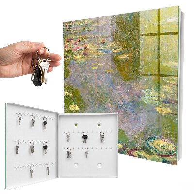 Schlüsselbox zur Wandmontage Motiv Claude Monets Seerosen