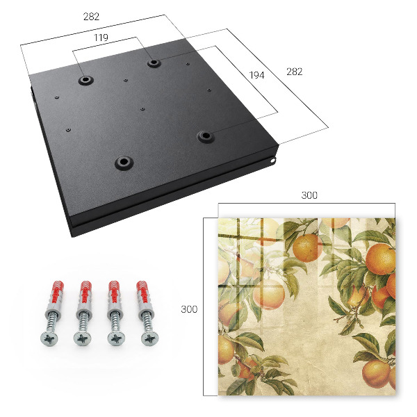 Schlüsselkasten mit Motiv Orangen und Natur