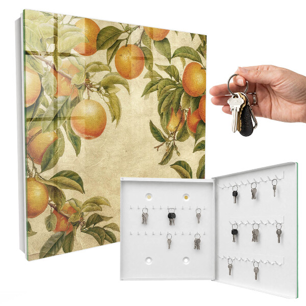 Schlüsselkasten mit Motiv Orangen und Natur