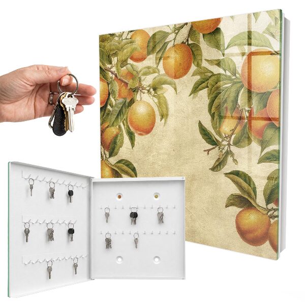 Schlüsselkasten mit Motiv Orangen und Natur