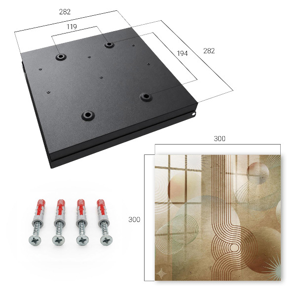Schlüsselbox für die Wand in geometrischer Form