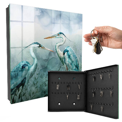 Schlüsselkasten mit Wasserreiher Motiv