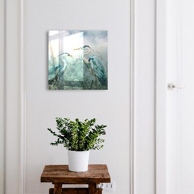 Schlüsselkasten mit Wasserreiher Motiv