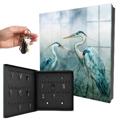 Schlüsselkasten mit Wasserreiher Motiv