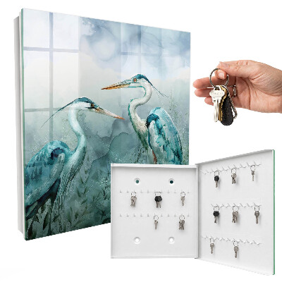 Schlüsselkasten mit Wasserreiher Motiv