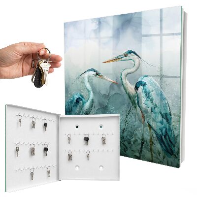 Schlüsselkasten mit Wasserreiher Motiv