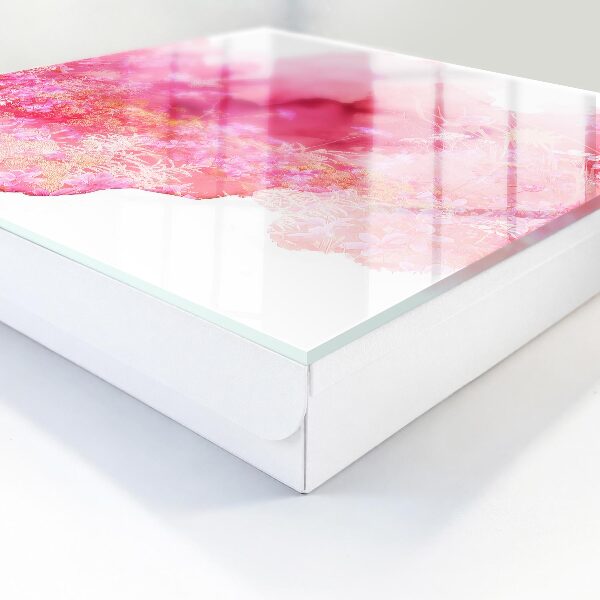 Schlüsselbox zur Wandmontage mit Motiv Blumenlandschaft