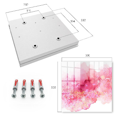 Schlüsselbox zur Wandmontage mit Motiv Blumenlandschaft