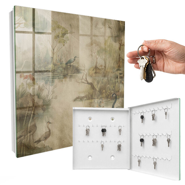 Schlüsselbox zur Wandmontage mit Motiv idyllische Natur