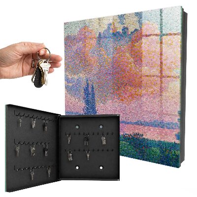 Schlüsselbox zur Wandmontage mit buntem Naturmotiv