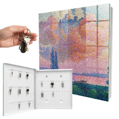 Schlüsselbox zur Wandmontage mit buntem Naturmotiv