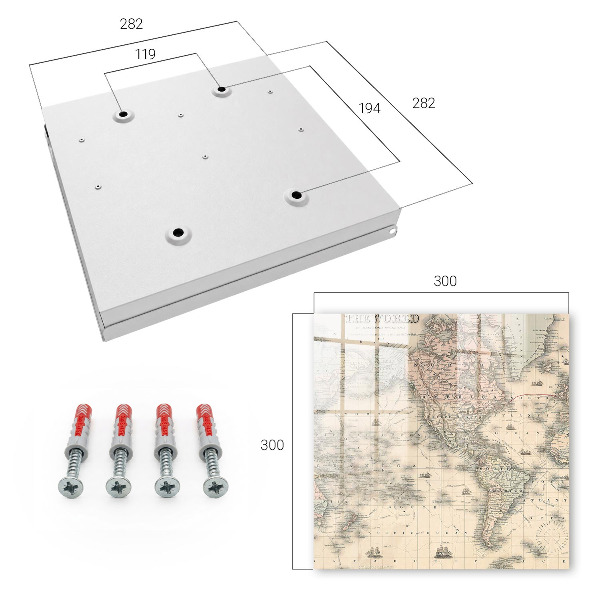 Schlüsselbox mit Weltkarten-Motiv