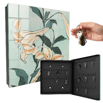 Schlüsselkasten mit Motiv Zarte Lilien