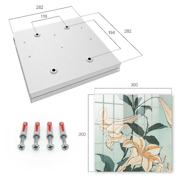 Schlüsselkasten mit Motiv Zarte Lilien
