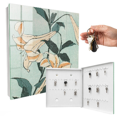 Schlüsselkasten mit Motiv Zarte Lilien