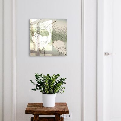 Schlüsselbox zur Wandmontage mit Motiv Reiher und Gräser