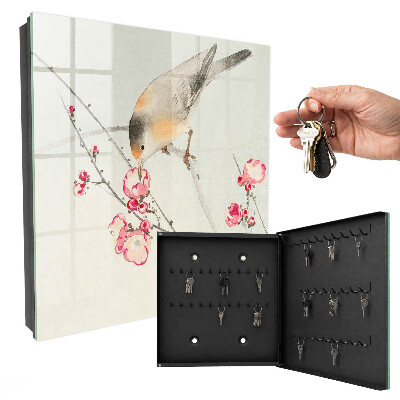 Schlüsselkasten mit Blumen für Vögel Motiv
