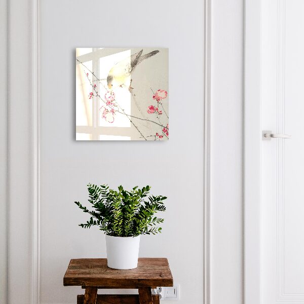 Schlüsselkasten mit Blumen für Vögel Motiv