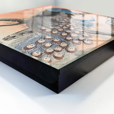 Schlüsselbox mit Motiv Die Schönheit des Pfaus