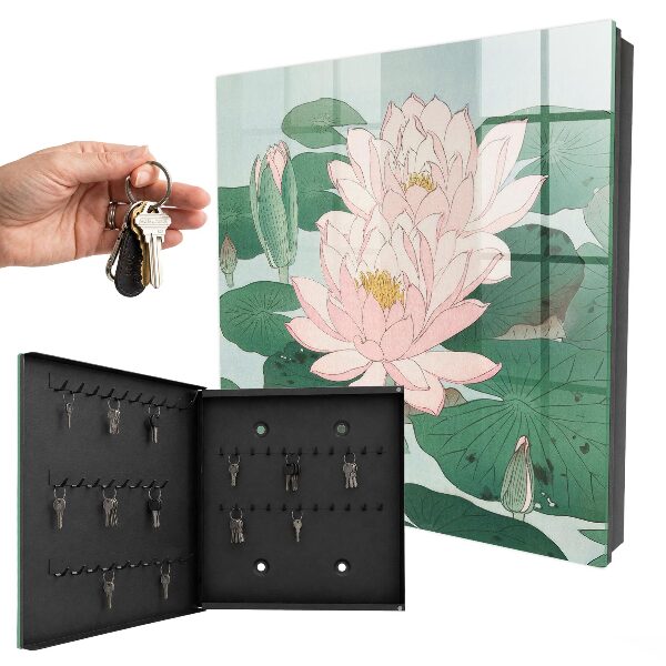 Schlüsselbox für die Wand Motiv Seerosen