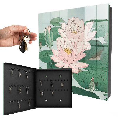 Schlüsselbox für die Wand Motiv Seerosen