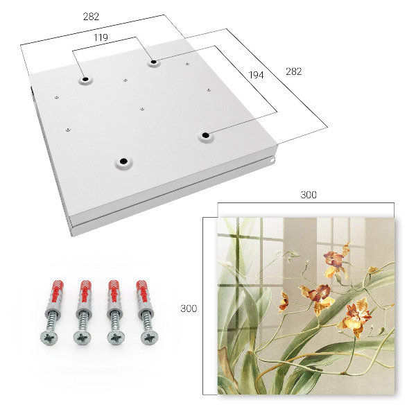 Schlüsselkasten mit Kletterblumen-Motiv