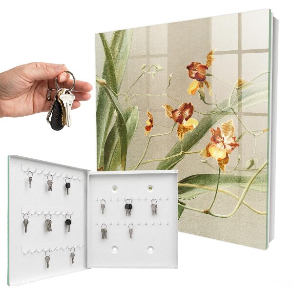 Schlüsselkasten mit Kletterblumen-Motiv