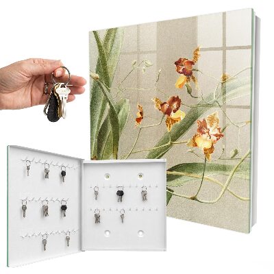 Schlüsselkasten mit Kletterblumen-Motiv