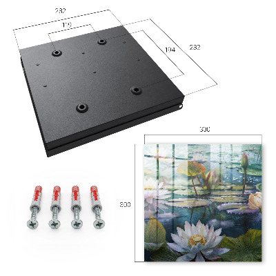 Schlüsselbox mit Wasserblumen Motiv